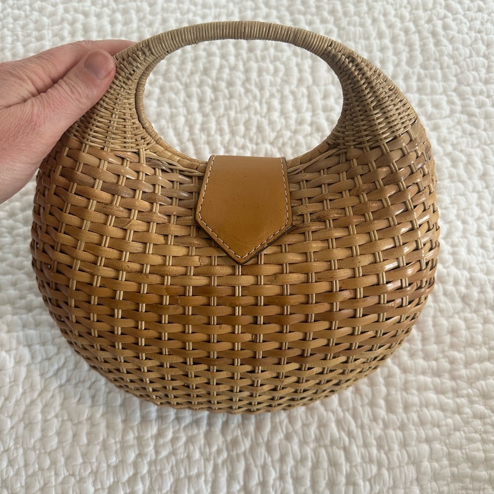 Kayu Ines wicker straw basket bag
